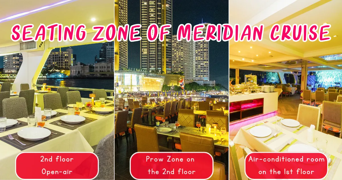 The seating area zone with meridian dinner in Bangkok